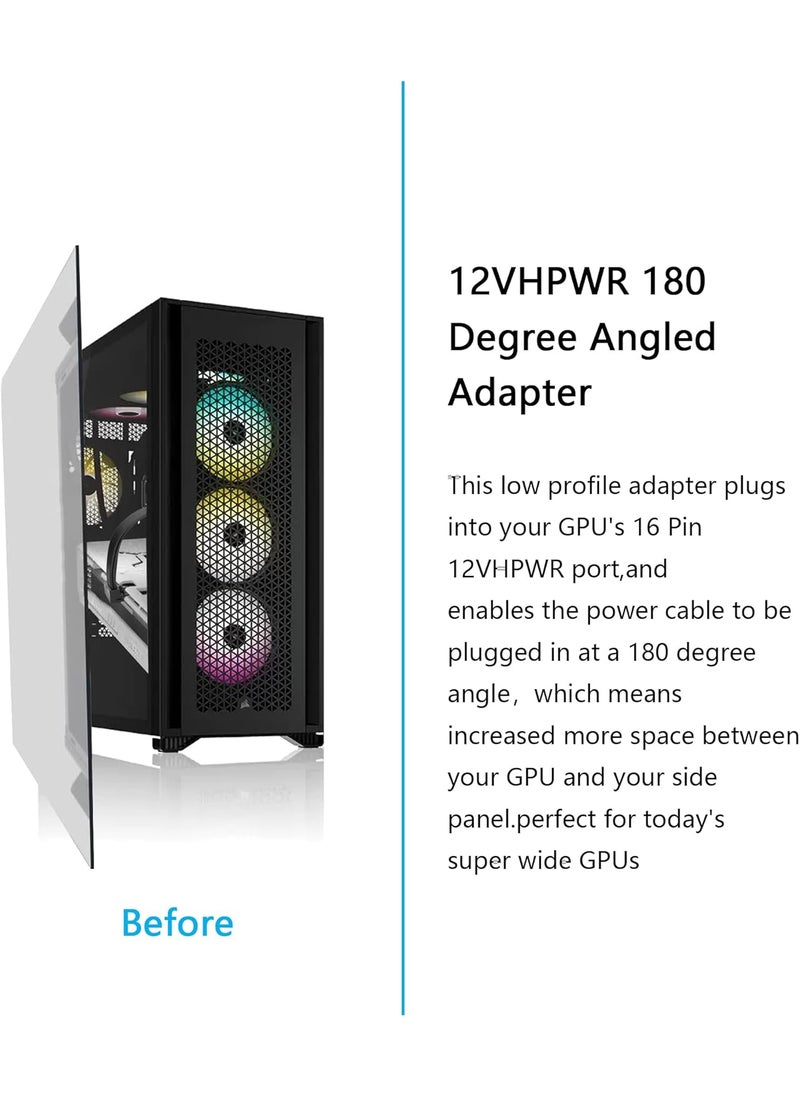 CERRXIAN CERRXIAN 23FT 90 Degree ATX30 12VHPWR to 2X 8Pin Power Cable90 Degree PCIe 50 12VHPWR ATX30 600W 16 Pin Male to 2x8Pin62 Male Cablefor Graphic Card GPU 124pin RTX 3090Ti 4070Ti 4080 4090  - Image 5