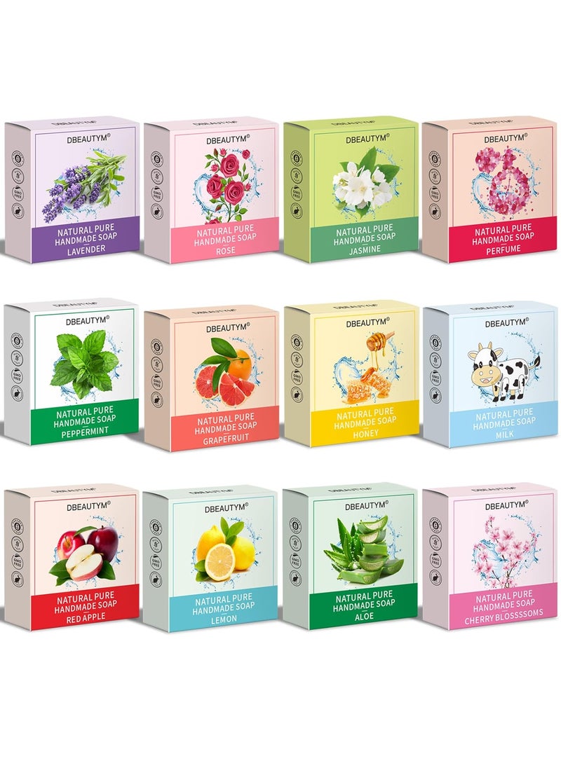 DBEAUTYM 12 Pack Bar Soap GiftsEaster Basket Stuffers for Teen GirlsMothers Day Gifts for MomBridesmaid GiftsTeacher Appreciation Gifts Nurse Gifts Bath Soaps Hands Wash Bar Travel Size Soap Bar 