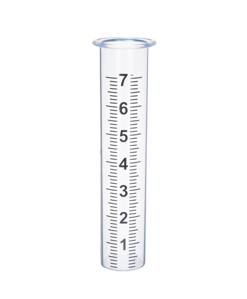 Mateda 7" Plastic Rain Gauge Replacement Tube with Lid Design, Easy to Read Freeze Proof Rain Gauges (Plastic Gauge Tube) - Image 1