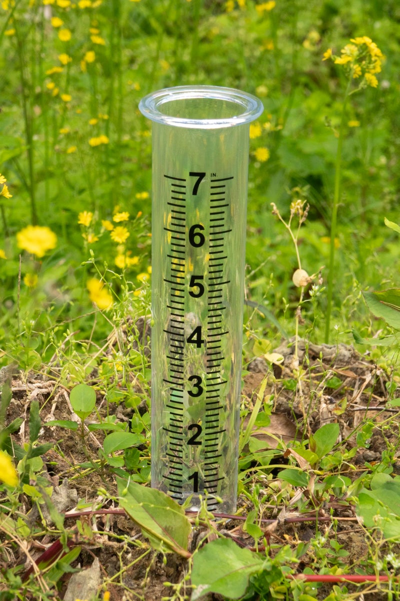 Mateda 7" Plastic Rain Gauge Replacement Tube with Lid Design, Easy to Read Freeze Proof Rain Gauges (Plastic Gauge Tube) - Image 3