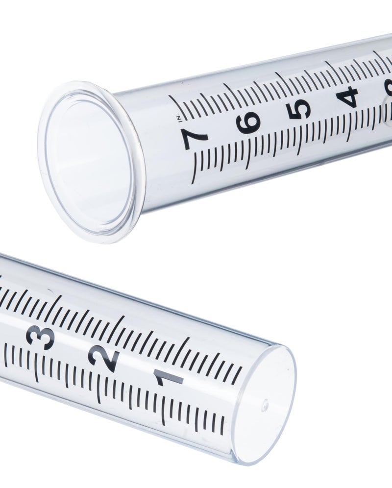 Mateda 7" Plastic Rain Gauge Replacement Tube with Lid Design, Easy to Read Freeze Proof Rain Gauges (Plastic Gauge Tube) - Image 2