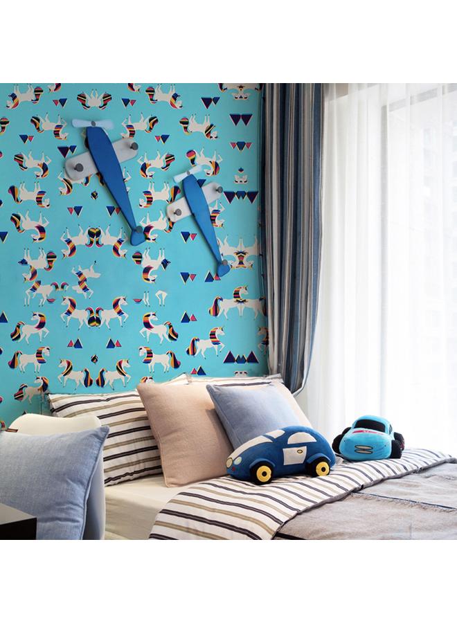 Bluejw Cute Cartoon Wallpaper Self-adhesive Wall Stickers Bedroom Moisture-proof Decoration Kindergarten Stickers Wallpaper Wall Self-adhesive Background Wall - Image 4