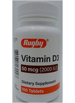 RUGBY LABORATORIES Vitamin D3 TB 25MG-50MCG 100 Calc 