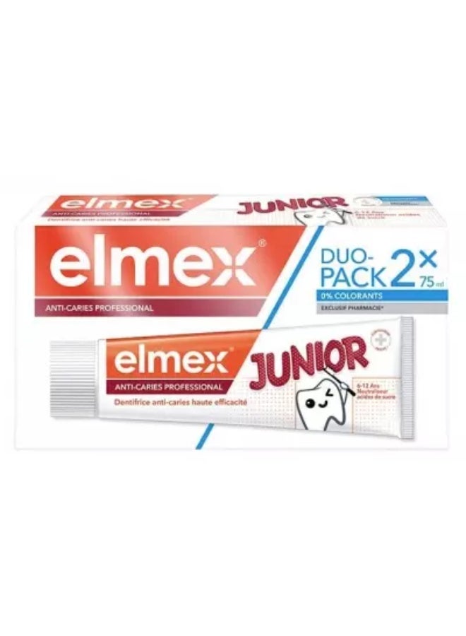 Toothpaste Junior Anti-Caries Professional 2 x 75 ml Pack