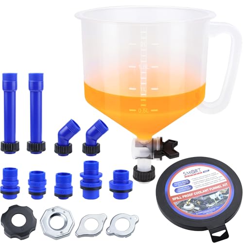SMART JERRY - Coolant Bleeder Kit, Universal Radiator Burping Funnel, No-Spill Coolant Funnel, Flush Kit - Image 1