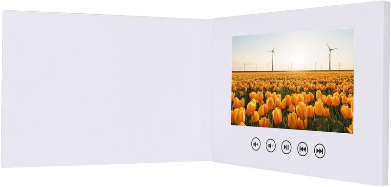 10 Inch Video Greeting Card, LCD Video Brochure with 128M Memory and 1280x720 HD Playback, Built in Speaker and 1500mAh Battery for Wedding Birthday Anniversary - Image 3