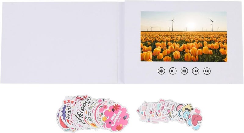 10 Inch Video Greeting Card, LCD Video Brochure with 128M Memory and 1280x720 HD Playback, Built in Speaker and 1500mAh Battery for Wedding Birthday Anniversary - Image 1