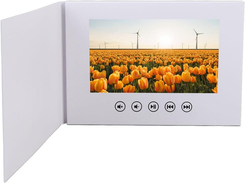 10 Inch Video Greeting Card, LCD Video Brochure with 128M Memory and 1280x720 HD Playback, Built in Speaker and 1500mAh Battery for Wedding Birthday Anniversary - Image 2