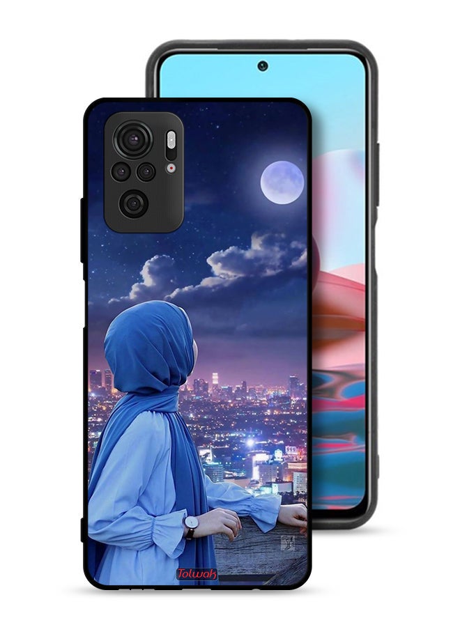 Tolwak Xiaomi Poco M5s Protective Case Cover Looking At Moon Hijab Girl - Image 1