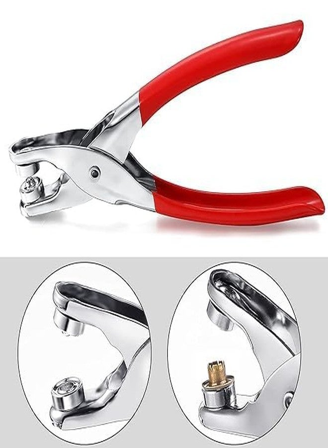 KACHKIT Grommet Rivets Setting Pliers | Eyelet Setting Pliers Tool Rivet Snap Fastener | Hand Press Tool Canvas, Bags Shoes, Leather Belt (Pack of 1) (Button 100) - Image 2
