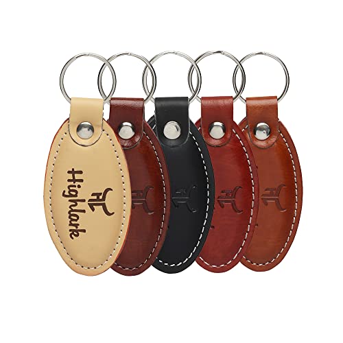 Highlark Signature Leather Finish Keychain for Men & Women | Durable Metal Key Holder for Car and Bike Keys | Elegant Everyday Accessory - Image 1
