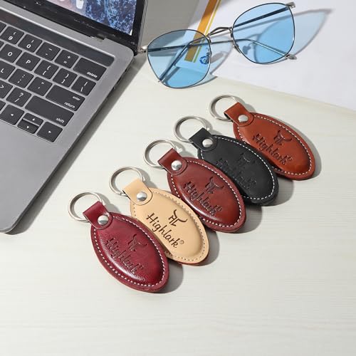 Highlark Signature Leather Finish Keychain for Men & Women | Durable Metal Key Holder for Car and Bike Keys | Elegant Everyday Accessory - Image 2