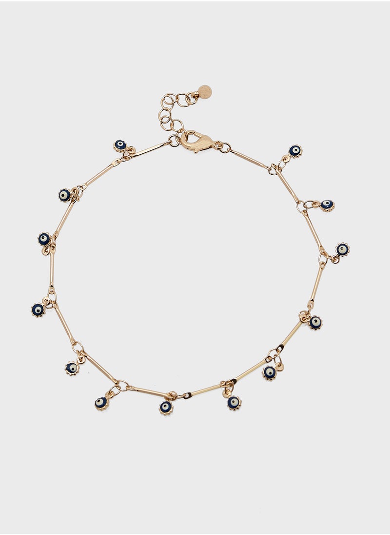 ELLA 3 Pack Mix Evil Eye  Anklet  - Image 4