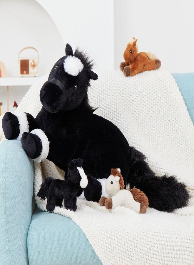 MaoGoLan 4 Pcs Horse Stuffed Animal Set, Large Stuffed Mommy Horse with Babies Pony Plush for Baby Shower, Pony Stuffed Animal Bulk for Kids,Christmas Birthday Gifts, 18 inches - Image 2