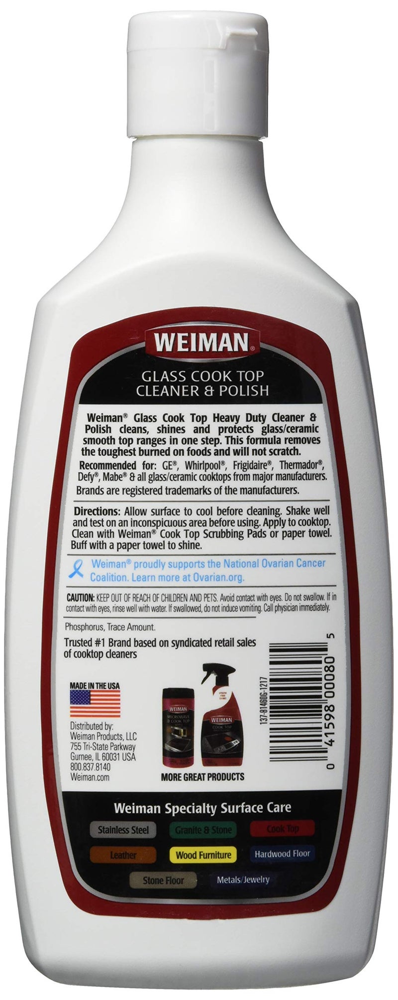 Weiman Cook Top Cleaner & Polish-Heavy Duty 20 fl oz - 6 pack - Image 2