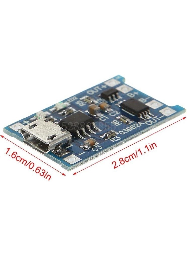Profisher - 03962A 18650 Lithium Battery 3.7V Charging Card 1A Protection Mini USB Output - Image 1