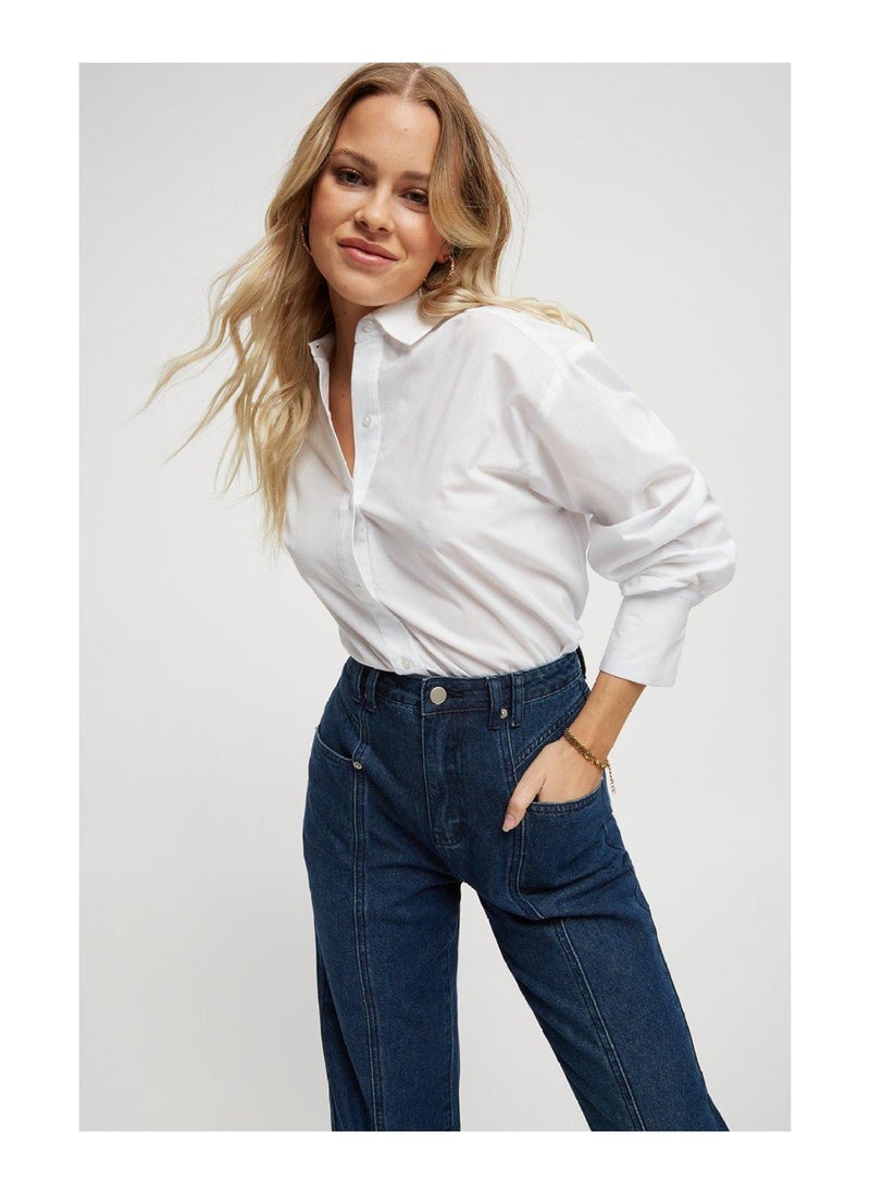 Petite Mid Wash Seam Detail Straight Jeans - pzsku/Z94E889297F34B50E2841Z/45/_/1701669442/53dfd50e-56f9-48be-b6a4-7e015628bc3d