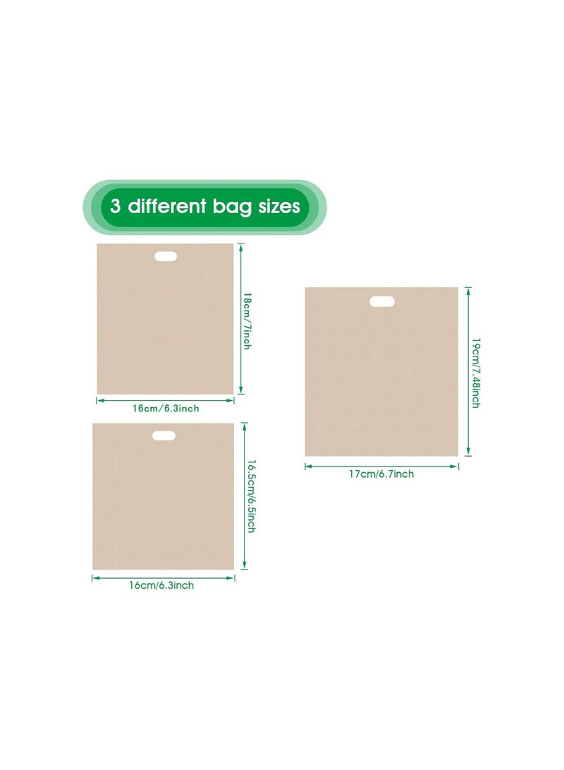 XiuWoo Toaster Bags, 12 Pack Reusable Nonstick Toast Bags for Heat Resistant, 3 Sizes Sandwich Oven Cheese Sandwiches, Pizza - Image 2