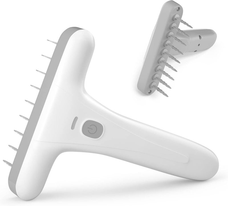 Luckam Electric Self Cleaning Grooming Brush, Professional Pet Hair Knots Remover Grooming Brush, DC Charging Dog Cat Hair Cleaning Brush for Pets Hair Shedding and Grooming - Image 1