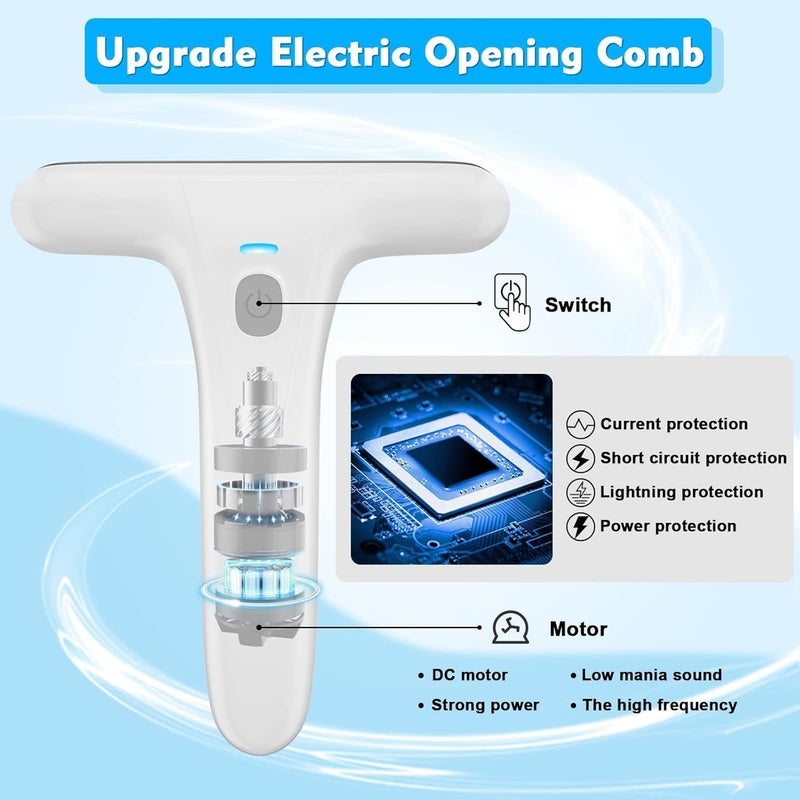 Luckam Electric Self Cleaning Grooming Brush, Professional Pet Hair Knots Remover Grooming Brush, DC Charging Dog Cat Hair Cleaning Brush for Pets Hair Shedding and Grooming - Image 5