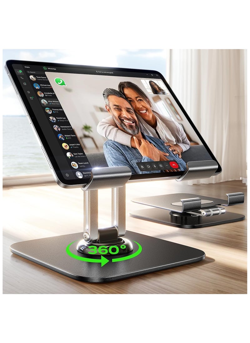 NNEWVANTE - Stand for iPad 360° Adjustable Tablet Stand Foldable Desktop Stand for iPad Swivel Portable Monitor Stand for 2024 iPad Accessories Tablet/PS/Switch Others - Image 1