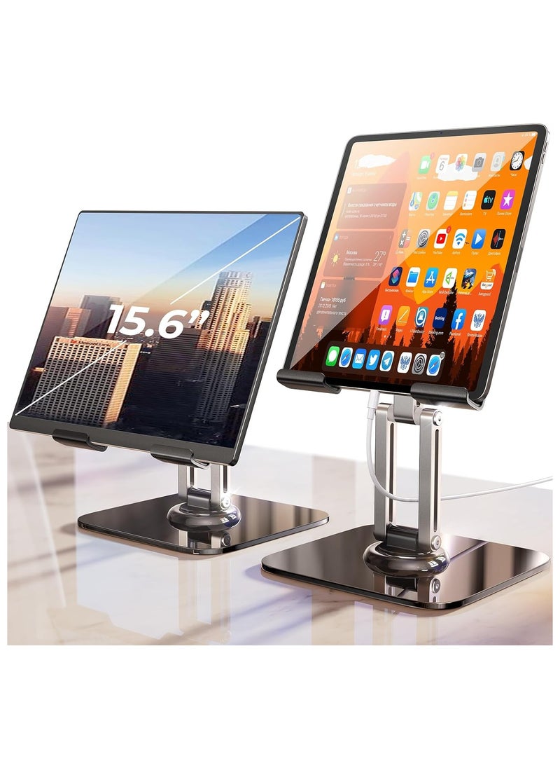 NNEWVANTE - Stand for iPad 360° Adjustable Tablet Stand Foldable Desktop Stand for iPad Swivel Portable Monitor Stand for 2024 iPad Accessories Tablet/PS/Switch Others - Image 1