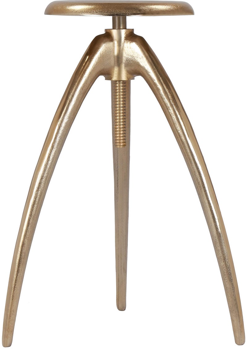 Meridian Furniture Meridian Furniture Clara Collection Modern  Contemporary ADJUSTABLE Bar  Counter Stool with Sturdy Aluminum Base Gold 20 W x 20 D x 28 H 