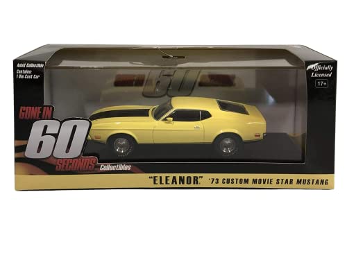 GreenLight 1973 Ford Mustang Mach 1 Yellow Eleanor Gone in Sixty Seconds Movie 1974 143 by Greenlight 86412 - Image 1