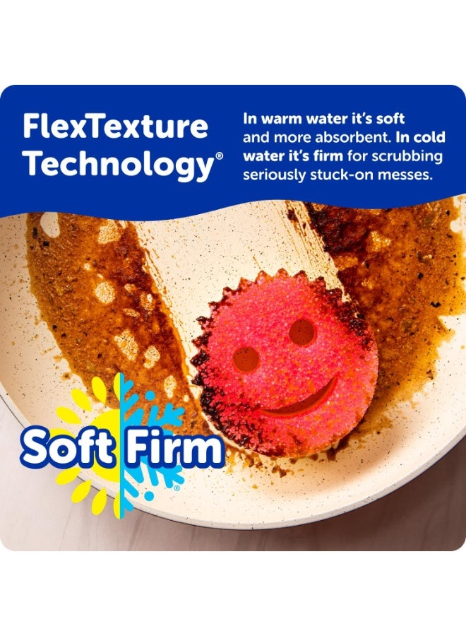 Scrub Daddy Sponge Set - Colors - Scratch-Free Sponges for Dishes and Home, Odor Resistant, Soft in Warm Water, Firm in Cold, Deep Cleaning, Dishwasher Safe, Multi-use, Functional, Ergonomic, 3ct - Image 2