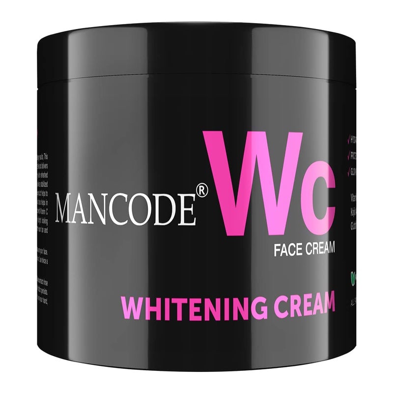 MAN CODE Mancode Whitening Cream for Men 100g Glowing Radiant Skin Daily Defence From Pollution Reduces Acne Dark Spots Cream With UV Protect Everyday Skin Care  - Image 1