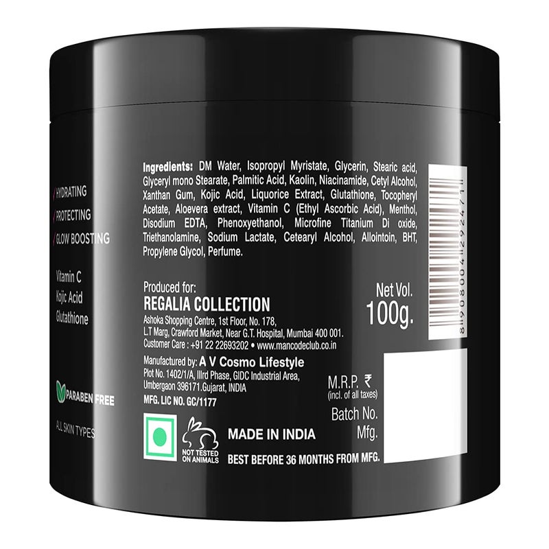 MAN CODE Mancode Whitening Cream for Men 100g Glowing Radiant Skin Daily Defence From Pollution Reduces Acne Dark Spots Cream With UV Protect Everyday Skin Care  - Image 2