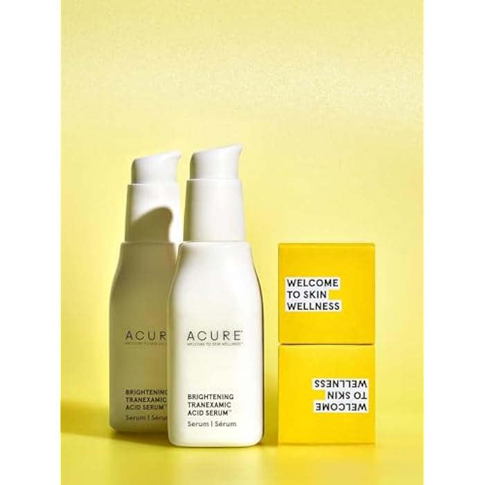 ACURE Brightening Tranexamic Acid Serum - Achieve Brighter Glowing Skin, Reduce Discoloration - Formulated with Tranexamic Acid, Niacinamide, Kojic Acid - Nighttime Skincare - 100% Vegan - 1 fl oz - Image 2