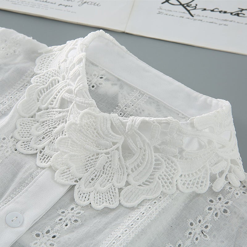 Fake Collar Women''s All-match Jacquard Pure Cotton Fake Collar Korean Style Simple Inner Base Shirt Autumn Winter Spring High-end Fake Collar - Image 4