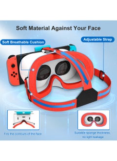 ديفاسو سماعة رأس DEVASO VR متوافقة مع Nintendo Switch وNintendo Switch OLED، تمت ترقيتها بعدسات ثلاثية الأبعاد قابلة للتعديل، نظارات الواقع الافتراضي لجهاز Nintendo Switch/OLED، مجموعة Switch VR  - Image 3