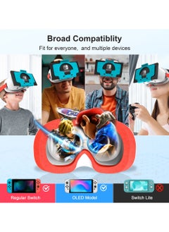 ديفاسو سماعة رأس DEVASO VR متوافقة مع Nintendo Switch وNintendo Switch OLED، تمت ترقيتها بعدسات ثلاثية الأبعاد قابلة للتعديل، نظارات الواقع الافتراضي لجهاز Nintendo Switch/OLED، مجموعة Switch VR  - Image 5