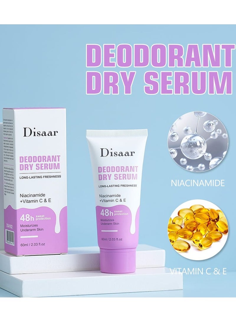 ديسار سيروم مزيل العرق الجاف بالنياسيناميد وفيتامين سي و هـ 60 مل - Image 2