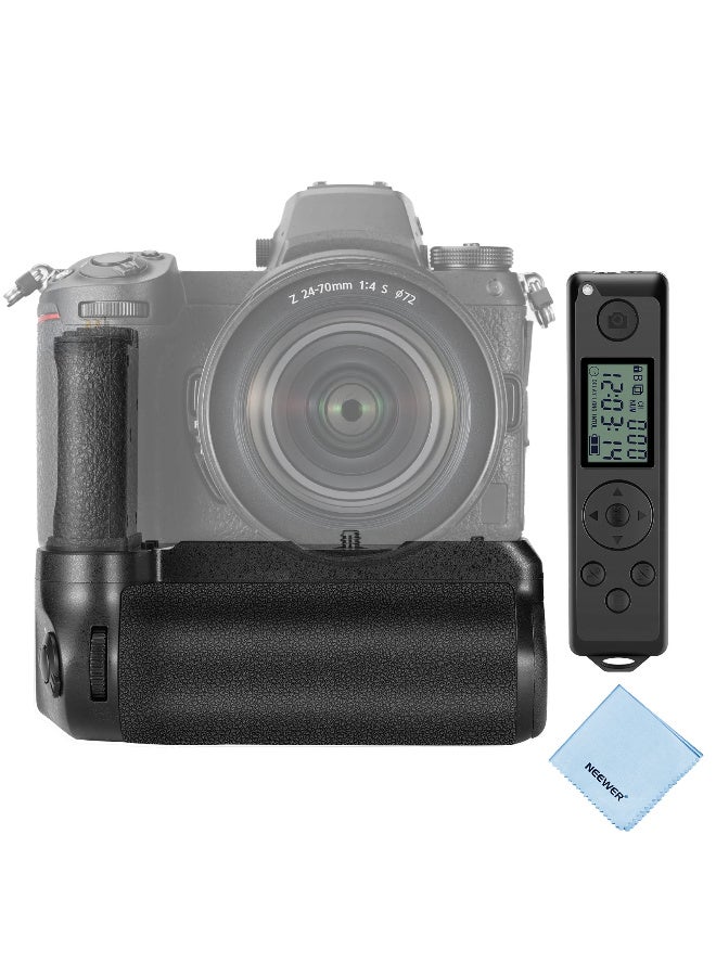 نيوير مقبض بطارية NEEWER لكاميرات نيكون Z6II/Z7II – يدعم بطاريتين EN-EL15c، شحن USB-C، تصوير عمودي، مع جهاز تحكم عن بعد 2.4G – مقبض كاميرا احترافي - Image 1