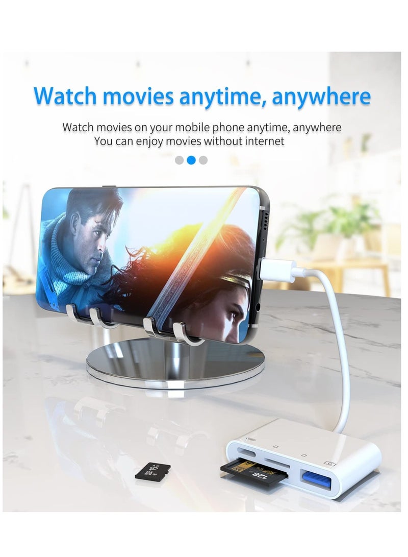 ELTRAZONE Camera Memory SD Card Reader Compatible for iPhone,Compatible with Lightning Male to USB Female OTG Adapter Micro TF Power Charging Splitter Charger Connector for Apple for ipad 12 11 xs xr x Camera - Image 4