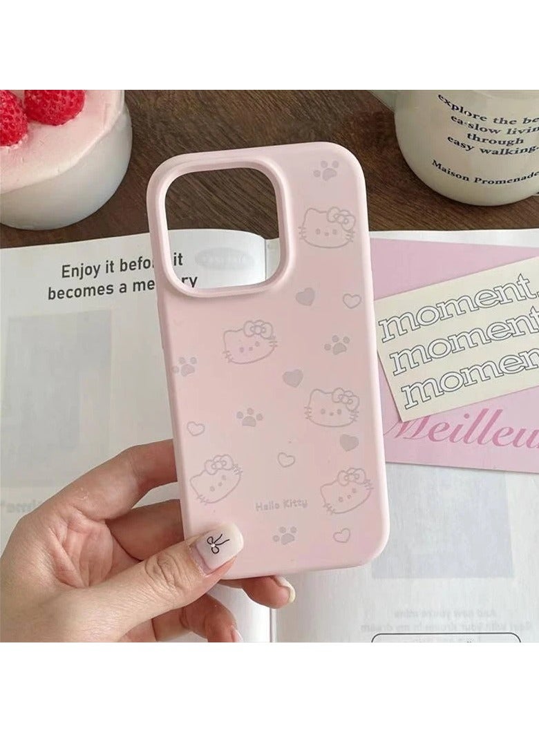 NIBEMINENT Love Paws Protective TPU Case Cover For iPhone 16, Pink