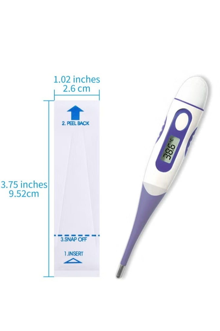 100PCS Disposable Probe Covers for Digital Thermometers Universal Thermometers Sleeves for for Accurate Sanitary Oral Ear Underarm Recta Thermometer Reading - Image 2