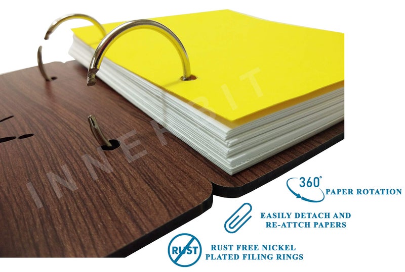 innerbit® 'Memory Lane' Wooden Artist Drawing Mini Sketch Book Doodle Pad, Size (15cm x 13 cm), 140 GSM -50 Sheets - Image 4