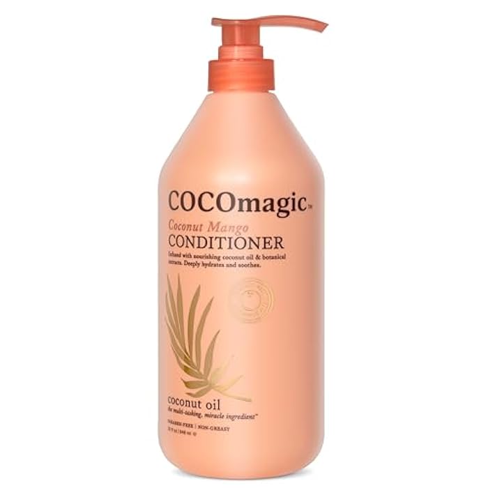 Cocomagic Coconut Mango Nourishing Conditioner | Coconut Oil and Botanical Extracts | Deeply Hydrates and Restores Shine | Paraben Free, Made in USA (32 Fl Oz) - Image 1