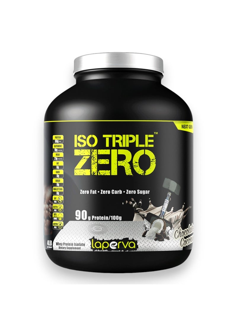 Laperva Iso Triple Zero Whey Protein Isolate,  Chocolate Coconut Flavour, 4Lb 