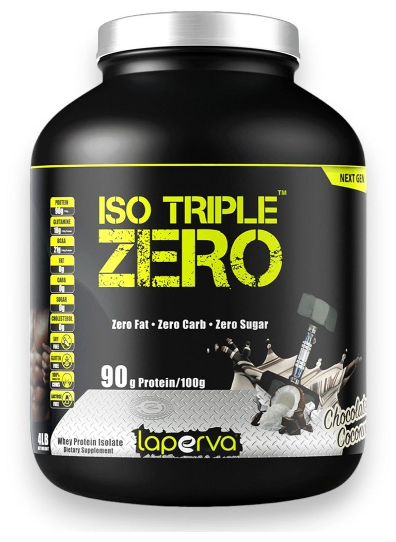 Laperva بروتين مصل اللبن المعزول من Iso Triple Zero، بنكهة الشوكولاتة وجوز الهند، 4 رطل