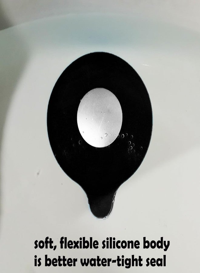 Seatery Tub Stopper, Bathtub Stopper, Tub Drain Stopper, Tub Plug, Bathtub Drain Cover, Bathtub Drain Plug, Bathroom Sink Stopper, Sink Drain Cover, Sink Plug，Black - Image 4