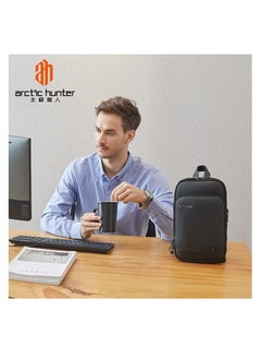 ARCTIC HUNTER CHS XB00113 Expandable Crossbody Waterproof Anti-Theft Chest Sling Bag - Black  - Image 5