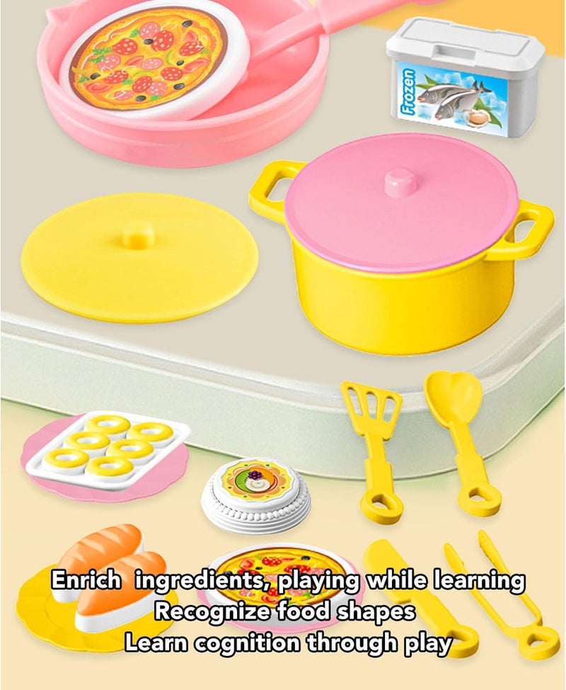 Kidzilla Kids Mini Pretend Play Kitchen Cooking Toy Set ( Pink) - Image 5