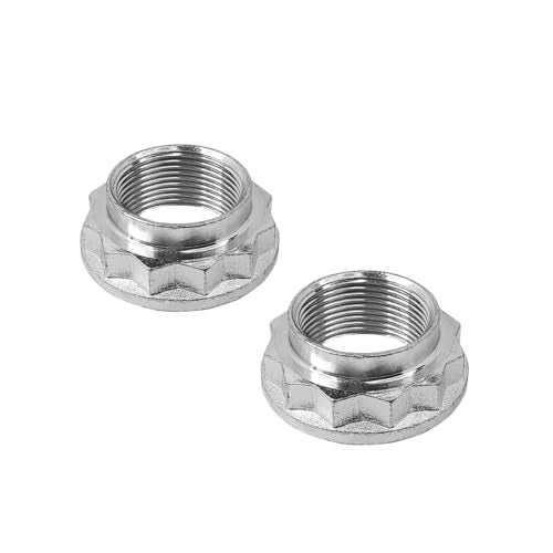 Mysttoo M27x15 BMW Axle Nut Shaft Spindle Nuts 33411133785 for E36 E46 E60 E63 E64 E70 E90 E91 E92 E93 135i 325xi 328i 330i 335i 530i 535i 550i 740i M X Z Series Range Rover 2PCS - Image 1