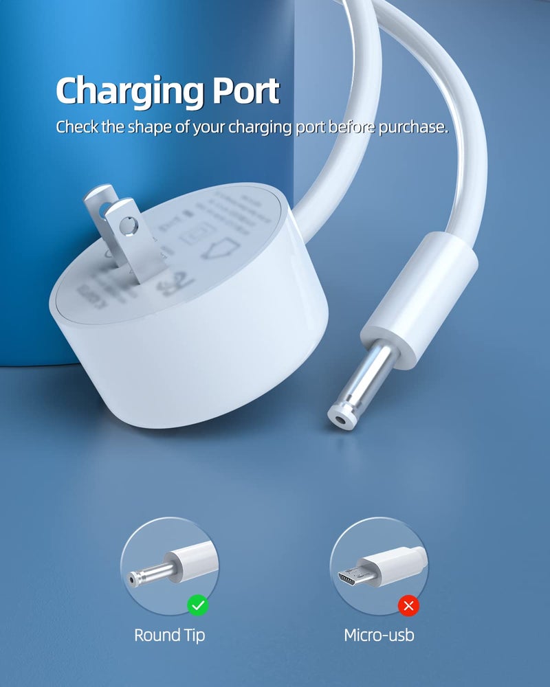 Superer شاحن تيار متردد بقوة 15 واط معتمد من UL مناسب لجوجل هوم هاب، جوجل ناست هاب (الجيل الثاني) ga01331-us مكبر صوت ذكي يعمل بالصوت كابل طاقة جداري مزود بمحول (غير مناسب لمكبر صوت جوجل هوم) - Image 2