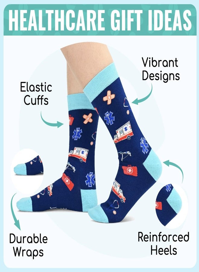 Happy Pop HAPPYPOP EMT Gifts for Men Women - Funny EMT Gifts for Him, EMS Gift Bulk, Paramedic Gift for Men Women, EMS Paramedic Socks - Image 3